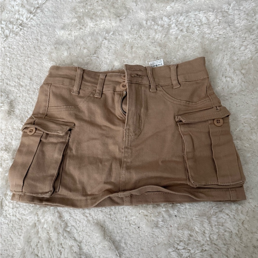 Tan Women's Cargo Skirt
